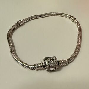 PANDORA Sterling Silver w/Signature Clasp